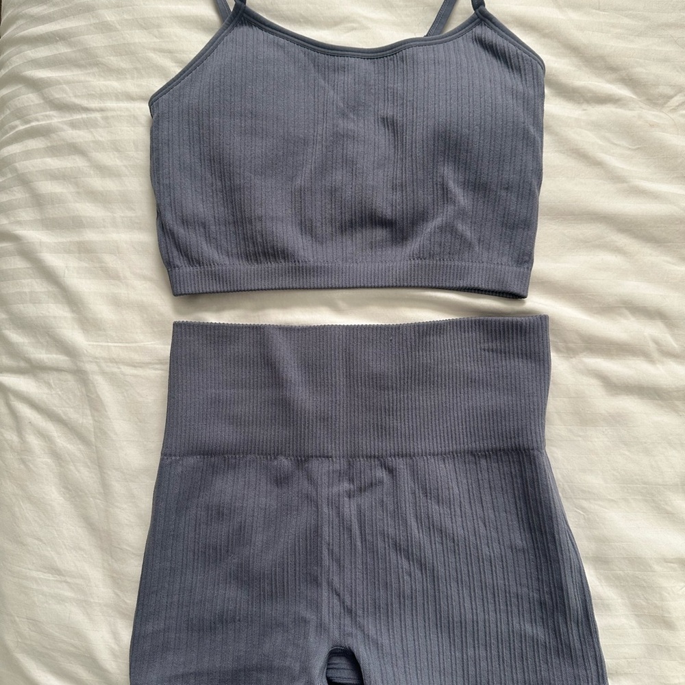 ASOS Ribbed Active Sports Bra & Shorts Set